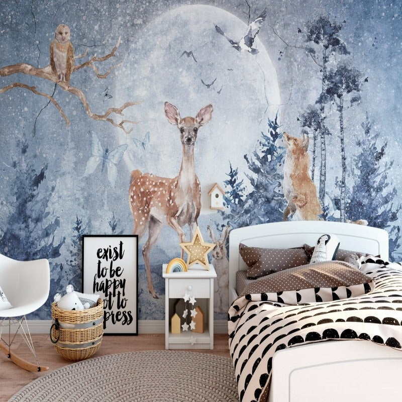 Papier Peint Animaux Biche | Le Petit Intissé