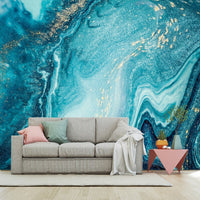 Thumbnail for Papier Peint Marbre Bleu | Le Petit Intissé