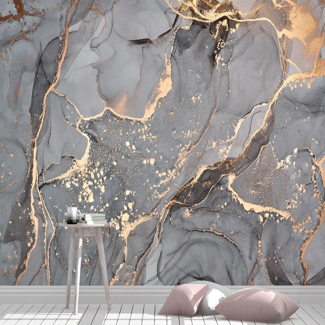 Papier Peint Marbre Gris | Le Petit Intissé