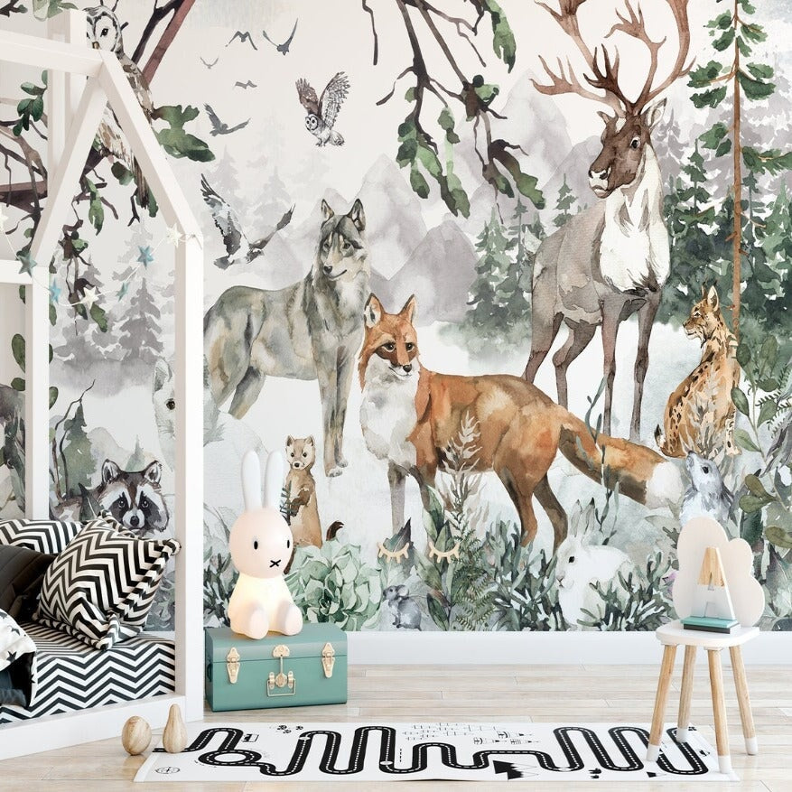 Papier Peint Motif Forêt | Le Petit Intissé