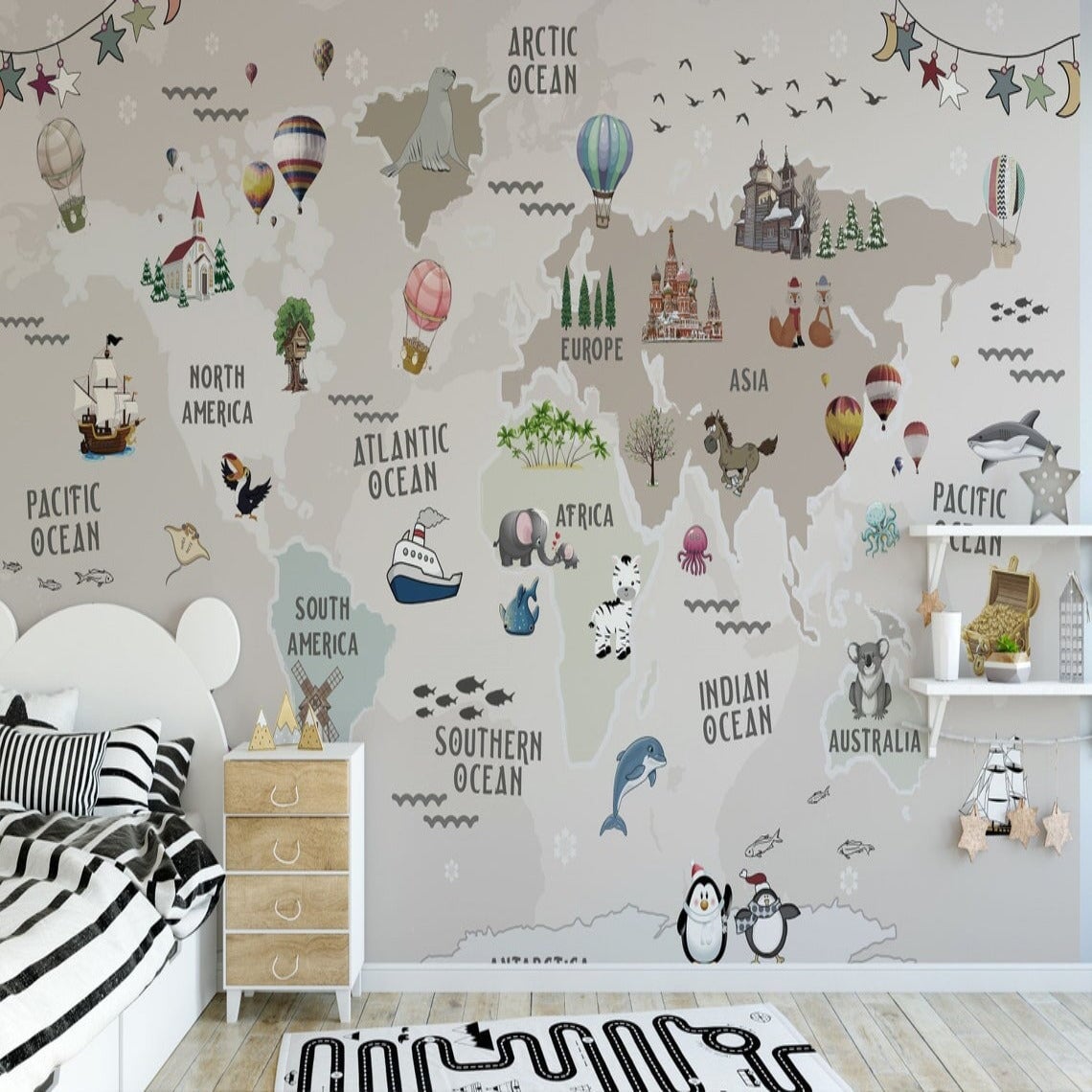 Déco Mappemonde Chambre | Le Petit Intissé