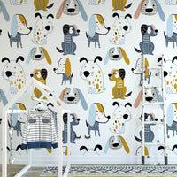Thumbnail for Papier Peint Motif Chien | Le Petit Intissé