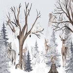 Papier Peint Panoramique Forêt Animaux | Le Petit Intissé