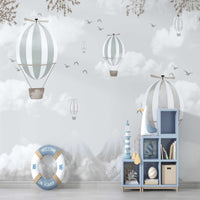 Thumbnail for Papier Peint Bébé Classique <br/> Ciel Ton Gris