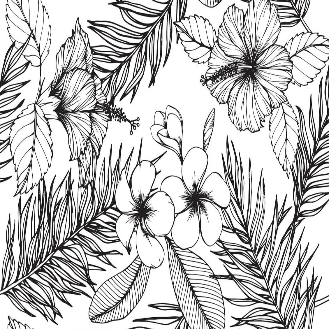 Papier Peint Fleur Hawaïenne | Le Petit Intissé