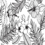Papier Peint Fleur Hawaïenne | Le Petit Intissé