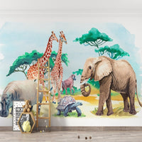 Thumbnail for Papier Peint Savane Eléphant | Le Petit Intissé