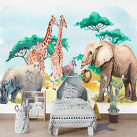 Thumbnail for Papier Peint Savane Eléphant | Le Petit Intissé