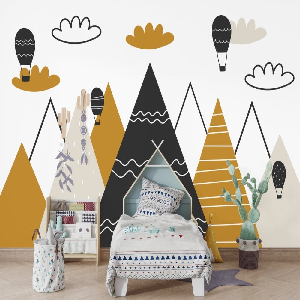 Papier Peint Moutarde Motif | Le Petit Intissé