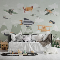 Thumbnail for Papier Peint Avion <br/> Voyage dans le Ciel Nuageux