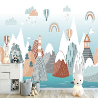 Thumbnail for Papier Peint Panoramique Montagne Scandinave | Le Petit Intissé