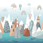 Papier Peint Panoramique Montagne Scandinave | Le Petit Intissé