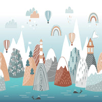 Thumbnail for Papier Peint Panoramique Montagne Scandinave | Le Petit Intissé
