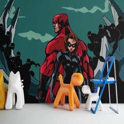 Papier Peint 3D Super Héros | Le Petit Intissé