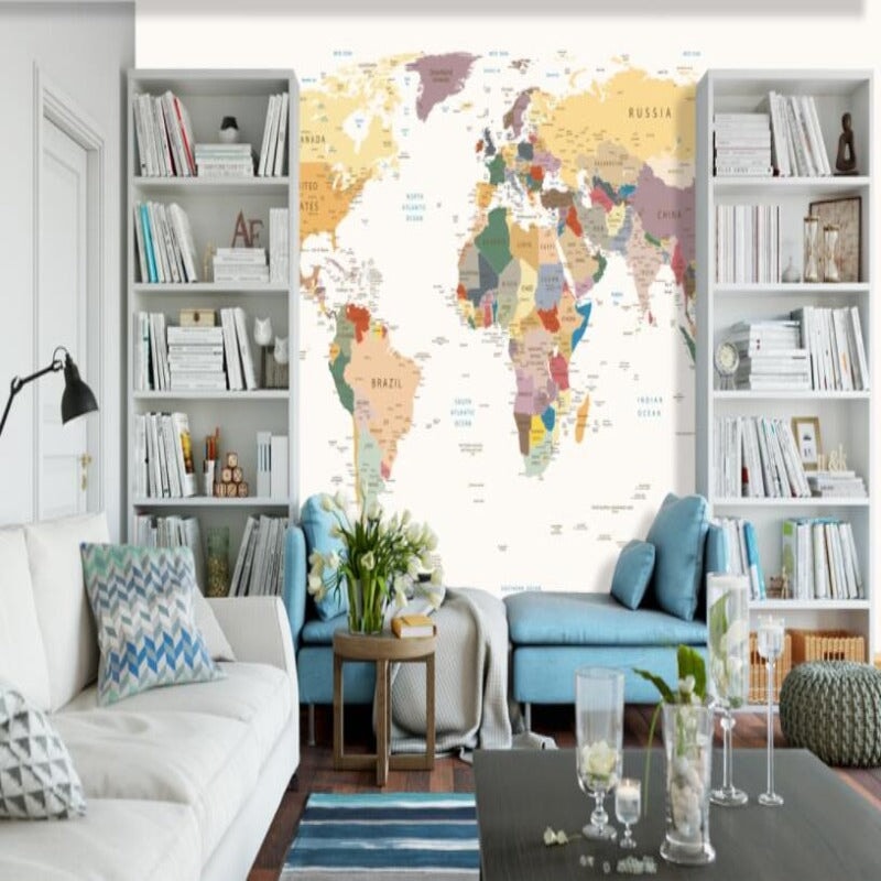 Papier Peint Mural Carte du Monde | Le Petit Intissé