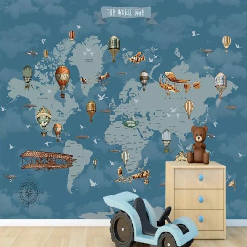 Papier Peint Carte du Monde <br/> Voyage et Monde