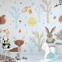 Thumbnail for Papier Peint Panoramique Animaux Forêt | Le Petit Intissé