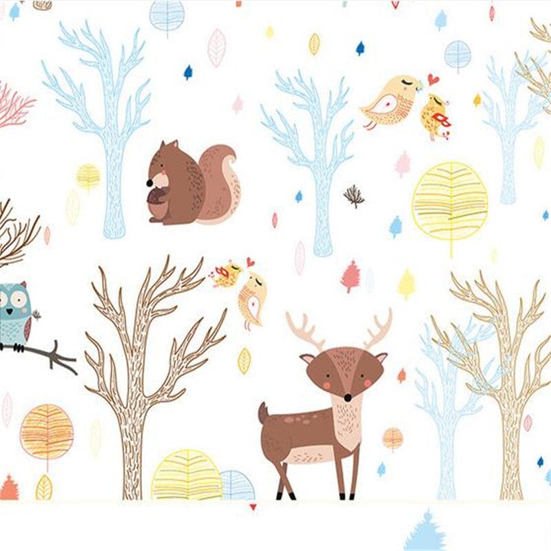 Papier Peint Panoramique Animaux Forêt | Le Petit Intissé