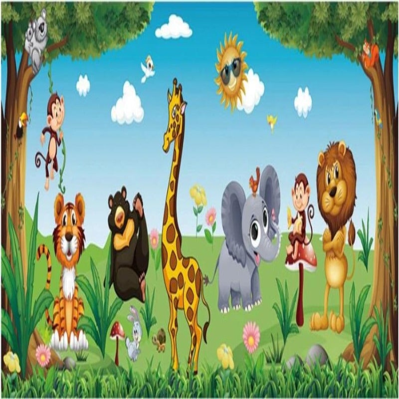 Papier Peint Animaux de la Jungle | Le Petit Intissé