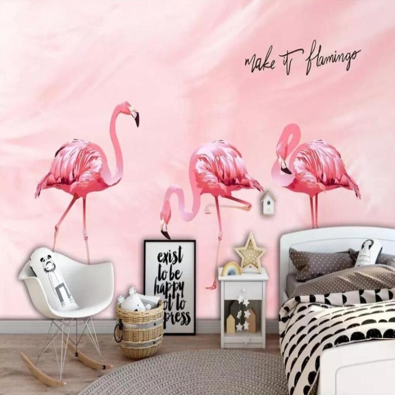 Chambre Thème Flamant Rose | Le Petit Intissé