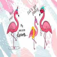 Thumbnail for Tapisserie Flamant Rose sur les 4 murs | Le Petit Intissé