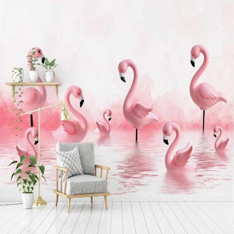 Déco Flamant Rose Chambre Fille | Le Petit Intissé
