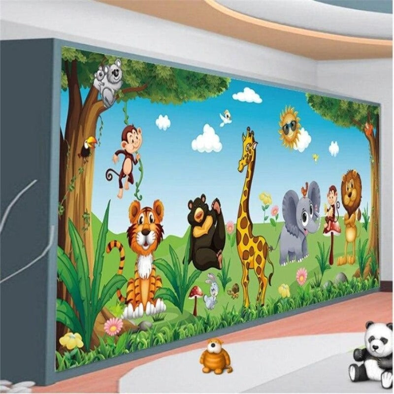 Papier Peint Animaux de la Jungle | Le Petit Intissé