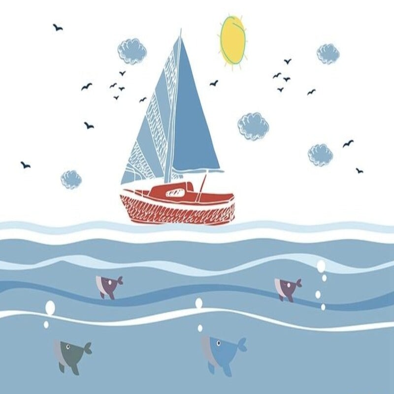 Papier Peint Motif Marin | Le Petit Intissé