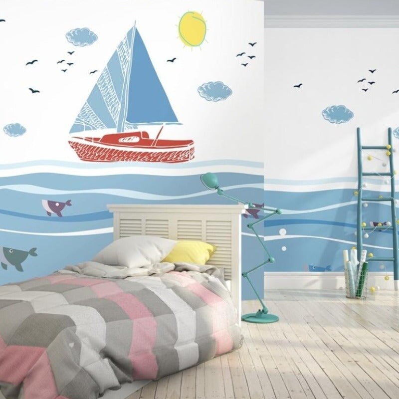 Papier Peint Motif Marin | Le Petit Intissé