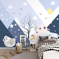 Thumbnail for Papier Peint Bleu avec Etoile | Le Petit Intissé