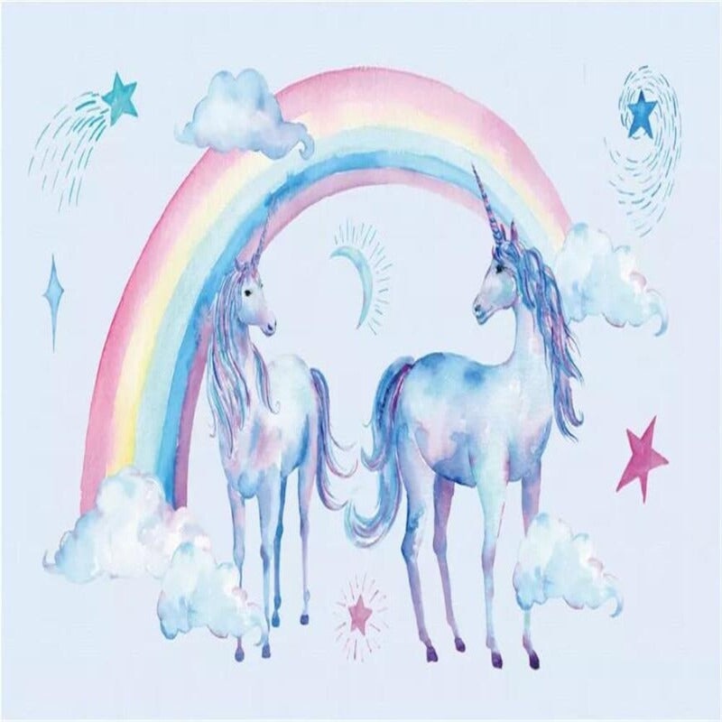 Papier Peint Licorne Arc-en-ciel | Le Petit Intissé