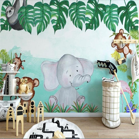 Papier Peint Jungle Éléphant | Le Petit Intissé