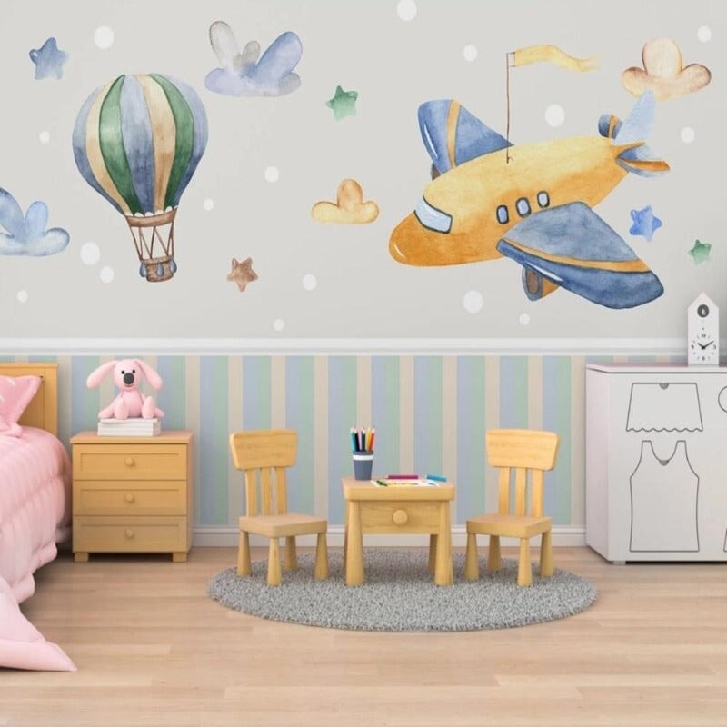 Papier Peint Avion Garçon | Le Petit Intissé