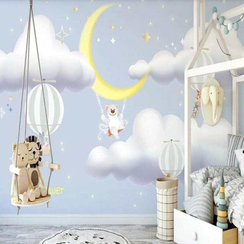Papier Peint Nuage Chambre Bébé | Le Petit Intissé