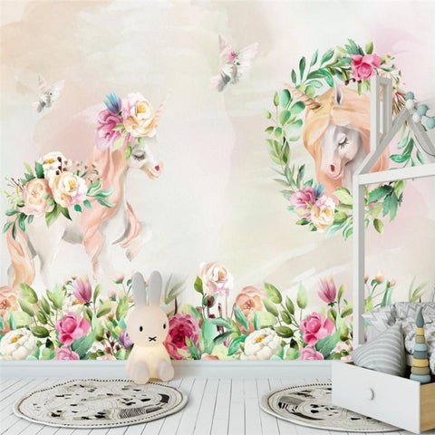 Papier Peint Fleur Chambre Fille | Le Petit Intissé