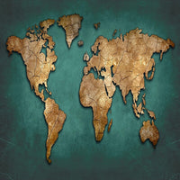 Thumbnail for Papier Peint Carte du Monde Vintage | La Petit Intissé