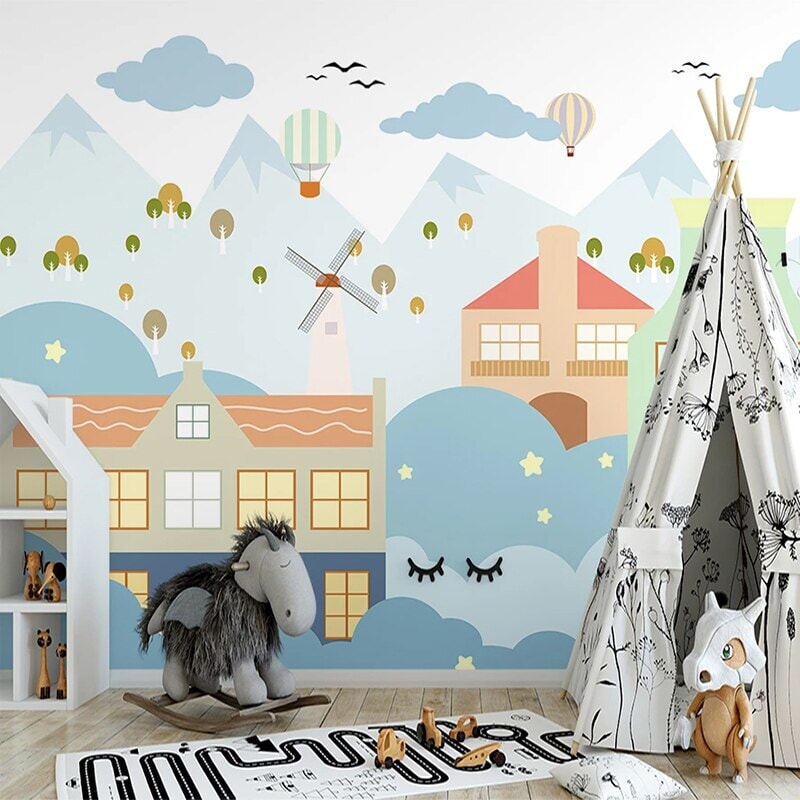 Papier Peint Nuage Enfant | Le Petit Intissé