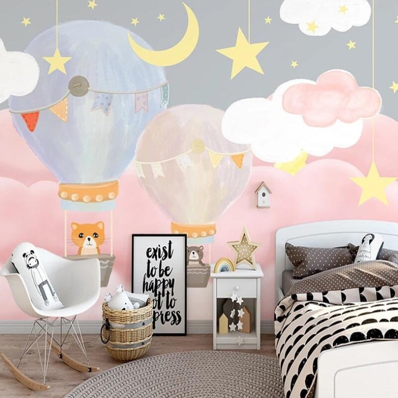 Papier Peint Déco Etoile Chambre Fille | Le Petit Intissé