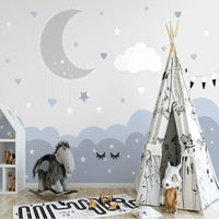 Thumbnail for Papier Peint Gris avec Nuage | Le Petit Intissé