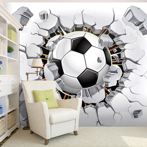Sticker Mural Foot Gardien de but de football arc-en-ciel
