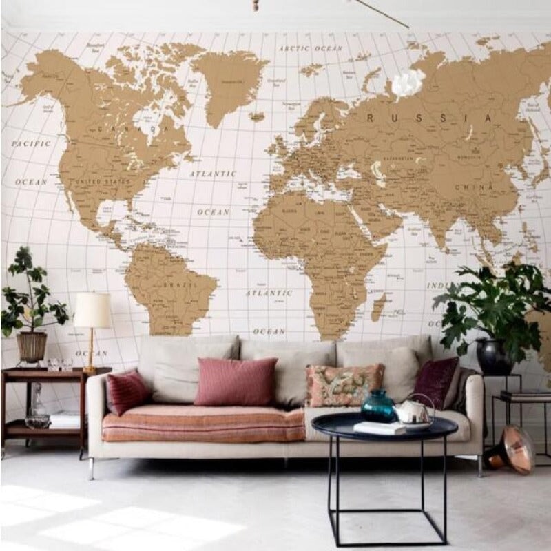 Grande Carte du Monde Papier Peint | Le Petit Intissé
