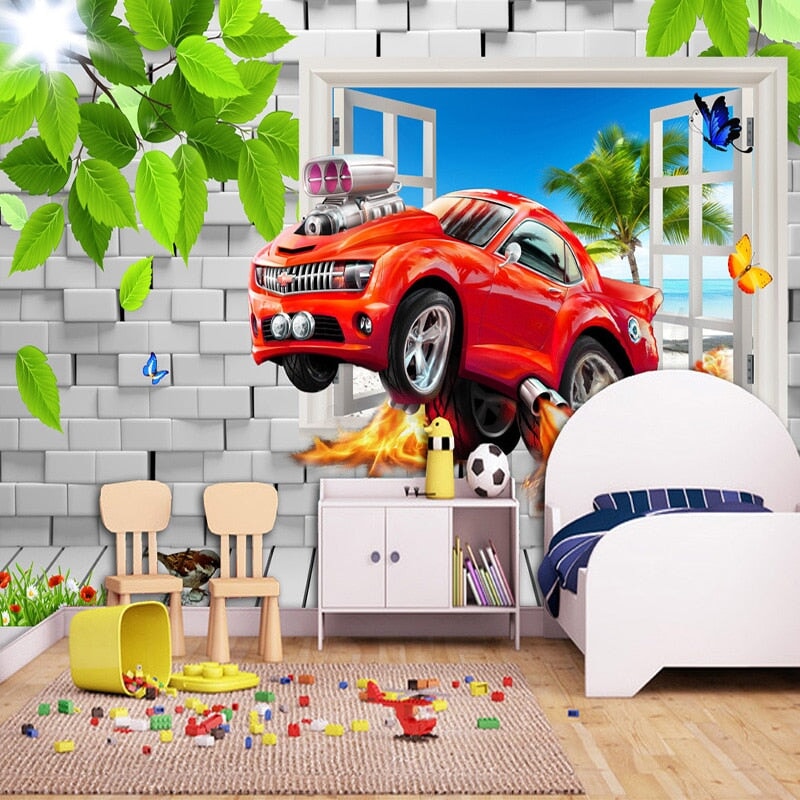 Papier Peint Chambre Garçon Voiture | Le Petit Intissé