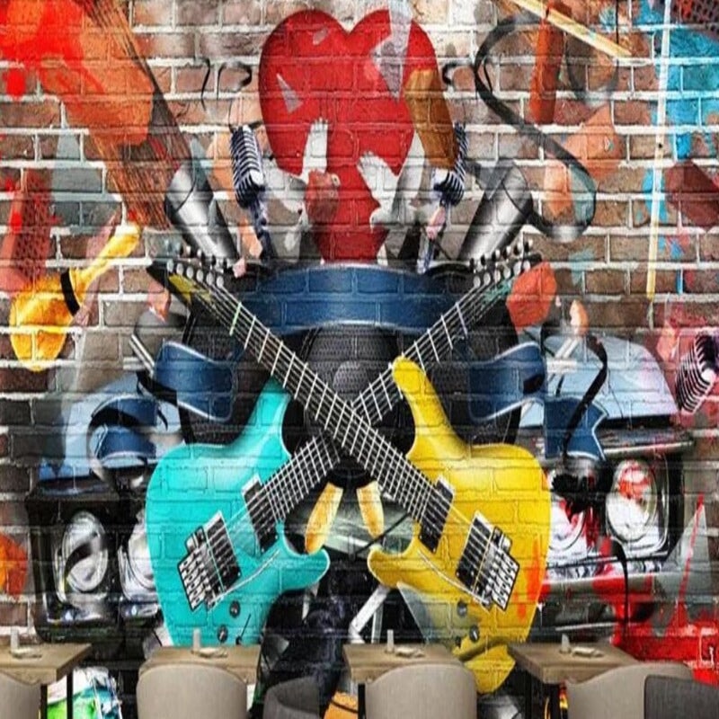 Papier Peint Guitare Electrique | Le Petit Intissé