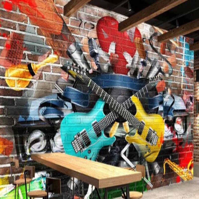 Papier Peint Guitare Electrique | Le Petit Intissé