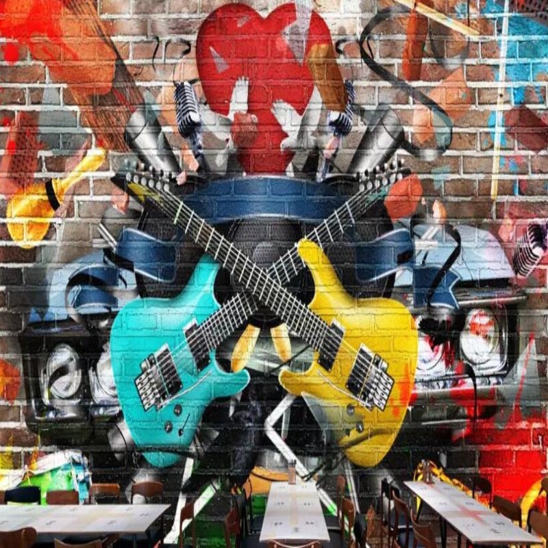 Papier Peint Guitare Electrique | Le Petit Intissé