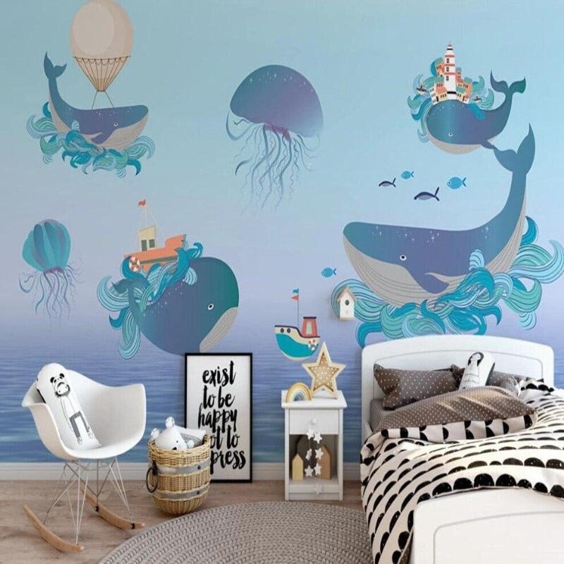 Papier Peint Panoramique Baleine | Le Petit Intissé