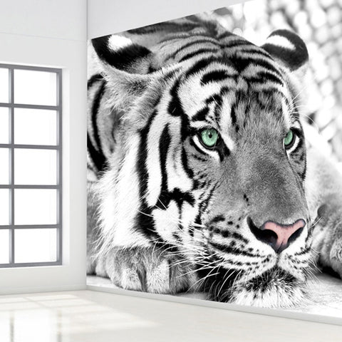 Papier Peint Tigre Noir et Blanc | Le Petit Intissé