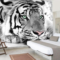 Thumbnail for Papier Peint Tigre Noir et Blanc | Le Petit Intissé