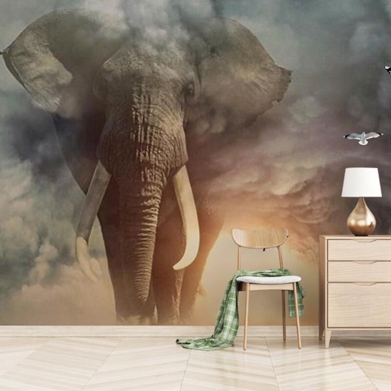 Papier Peint Éléphant pour Chambre Ado  | Le Petit Intissé