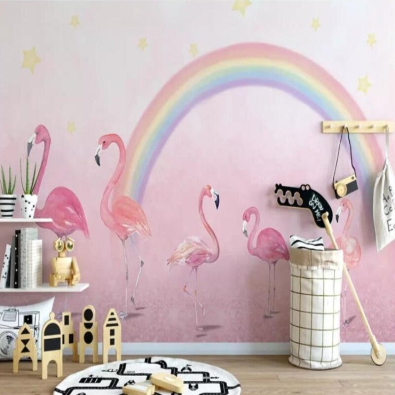 Déco Papier Peint Flamant Rose | Le Petit Intissé